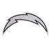 Bling Emblem Adhesive DECAL w/ Silver Rhinestone - NFL Chargers