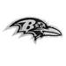 Bling Emblem Adhesive DECAL w/ Silver Rhinestone - NFL Ravens