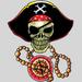 Apparel T-Shirts TATTOO Johnny Designs:''Pirate Skull TATTOO''