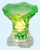 Glass Crystal OIL BURNER and a Night Light Green