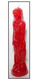 CANDLE - Human Figure Male Red