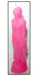 CANDLE - Human Figure Male Pink