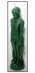 CANDLE - Human Figure Male Green