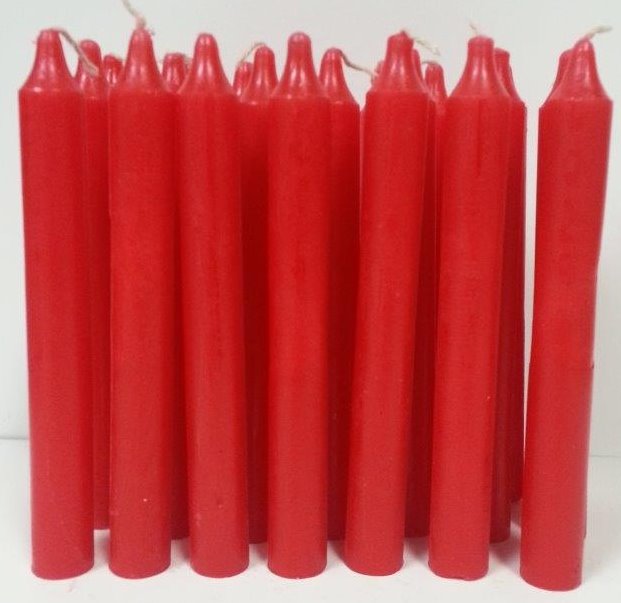 CANDLE 6'' Household Tepered 36 Pcs Red