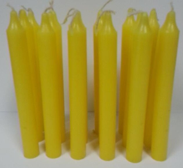 CANDLE 6'' Household Tepered 36 Pcs Yellow