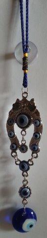 Evil Eye with Horse Shoe Plate Car Hanging DOOR Hanging Amulet