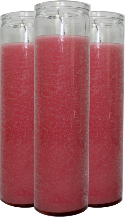PINK CANDLE PLAIN BOX WITH 12 PCS