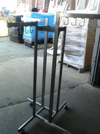 4 way chrome or black  clothing rack