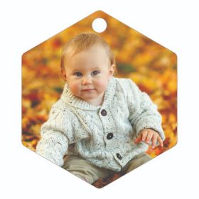 Dye Sublimation 2.76 x 3 Double Sided Hexagon Ornament
