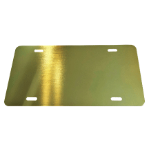 LICENSE PLATEs - .040 gauge Gold Mirror Aluminum