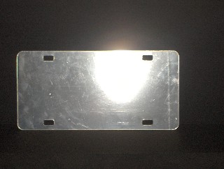 License Plates - Silver Acrylic Mirror