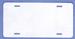 LICENSE PLATEs - .025 gauge Gloss White with Clear Aluminum