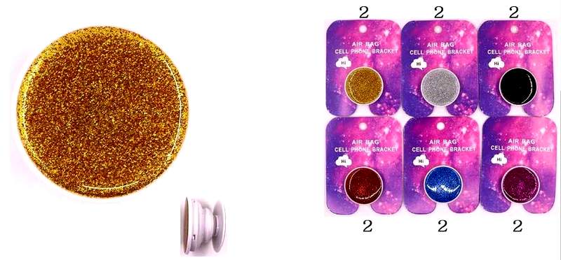 Wholesale Collapsible Phone/Tablet Grip and Stand GLITTERs
