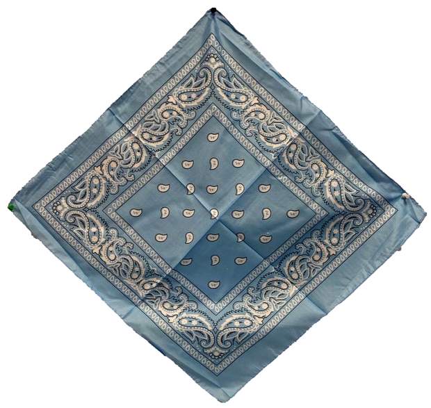 Wholesale Bandana Baby Blue Paisley Fabric