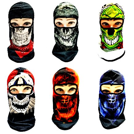 Wholesale Ninja Face Mask Graphic SKULL