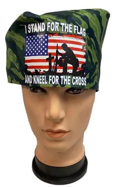 Wholesale Camo I stand for FLAG and Kneel for the Cross
