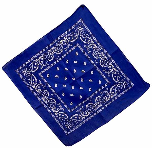 Wholesale Bandana Royal Blue Paisley Fabric