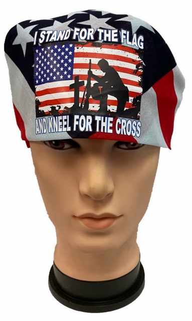 Wholesale I Stand For Flag, And Kneel For Cross American BANDANA