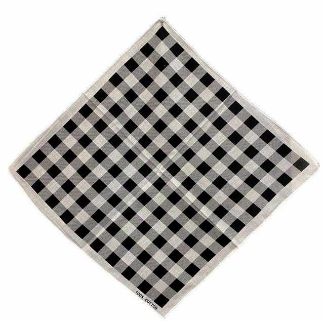 Wholesale Black/White Checkered Bandana