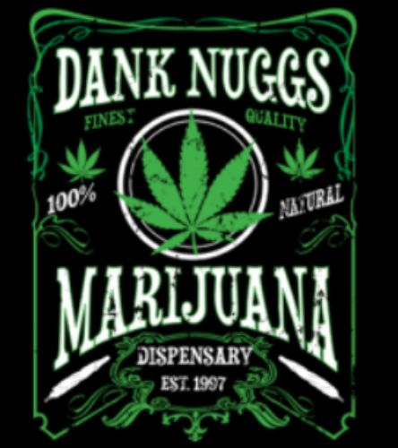 Wholesale HEAT TRANSFER Marijuana Leaf DANK NUGGS Design