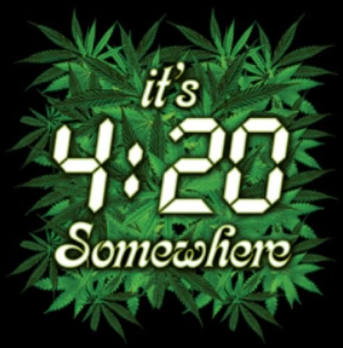 Wholesale It's 4:20 Somewhere Marijuana Leaf Heat SHIRT Transfers