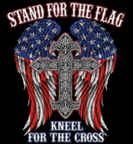 Wholesale Stand for the FLAG Kneel for the Cross Heat Transfers