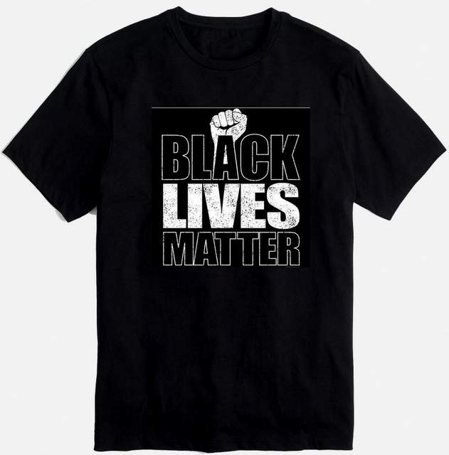 Wholesale Black Lives Matter Black Color Shirt PLUS Size