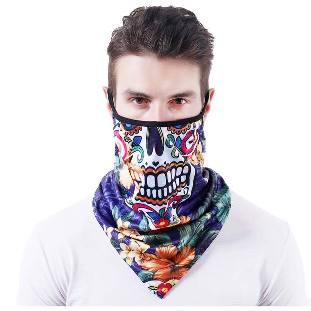 Wholesale Half Face Sugar SKULL Style Face Mask With Earloops