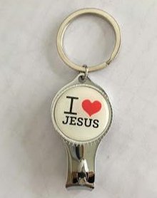 Wholesale I Lover Jesus Key Chain with NAIL clipper