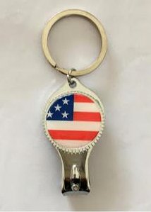 Wholesale USA Flag Key chain With NAIL Clipper