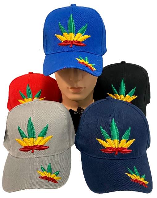 Wholesale Rasta Color Marijuana HAT