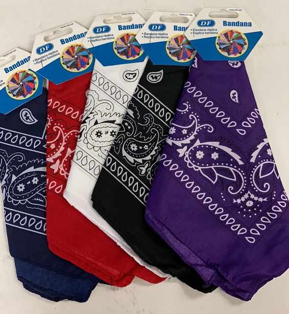 Wholesale assorted color Paisley Style Bandana with Hanger