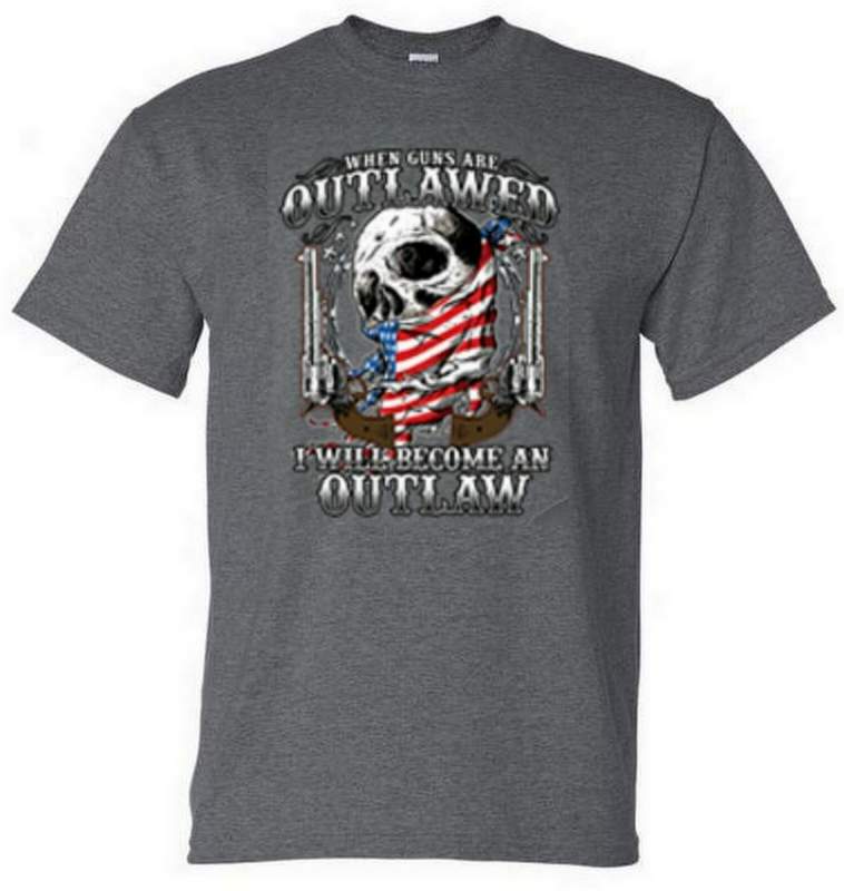 Dark Gray Tshirt Outlawed I will Become AN Outlaw M only