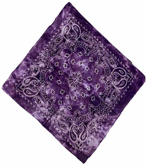 Wholesale Paisley Purple TIE DYE Bandana