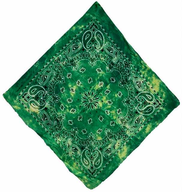 Wholesale Paisley  Green Tie Dye BANDANA