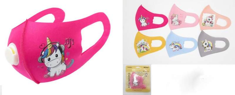 Wholesale kids cloth masks with UNICORN design