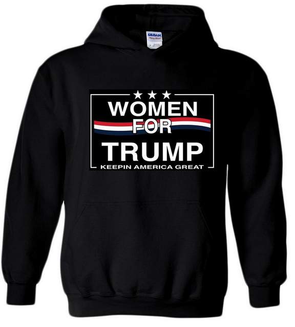 Wholesale Woman for Trump HOODY Black color