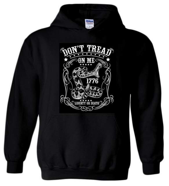 Wholesale Don't Tread On Me Liberty or Death Black color HOODY
