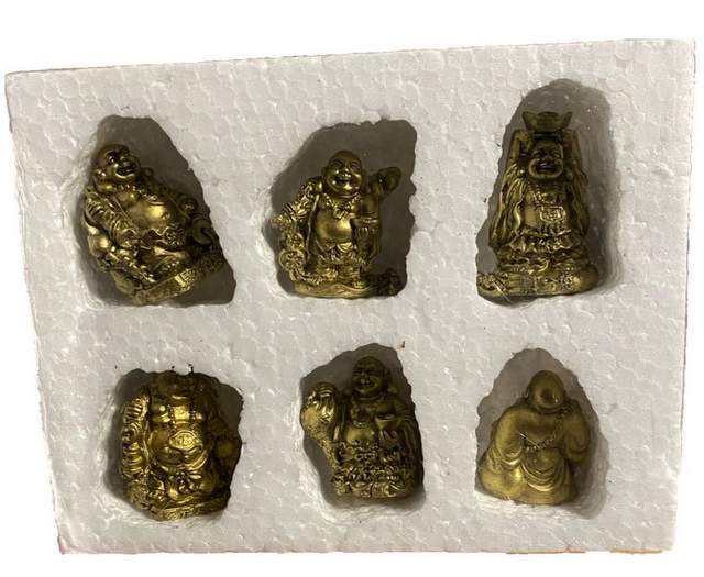 Wholesale Small Red 6pcs BUDDHA Statue sets