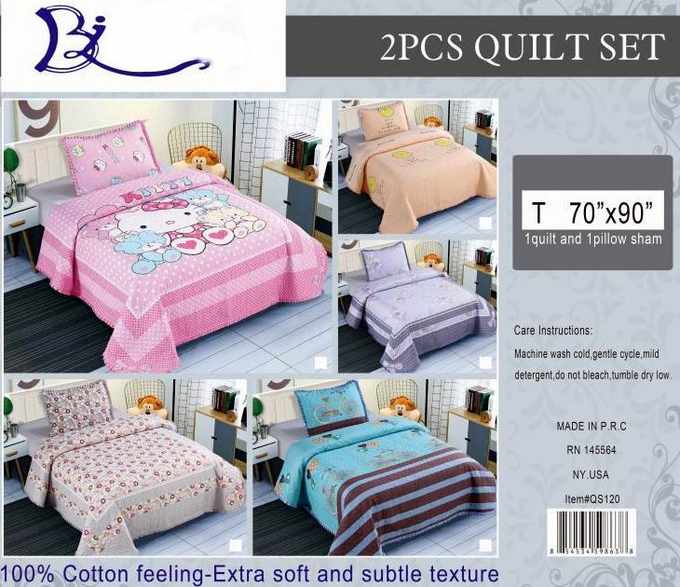 Wholesale 2pcs Quilt and Pillow Sham set Twin size