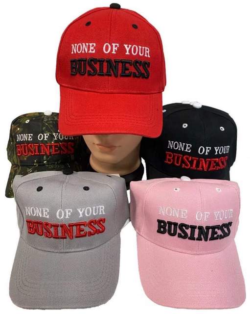 Wholesale Adjustable Baseball Hat None Of Your BUSINESS