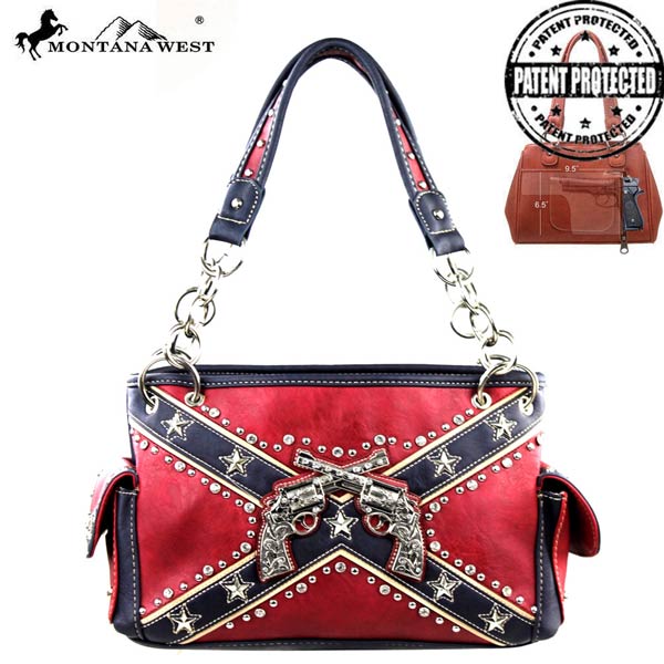 Montana West Confederate Flag Collection Concealed Carry SATCHEL