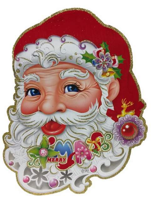 Wholesale CHRISTMAS Santa Claus Head Wall Decor