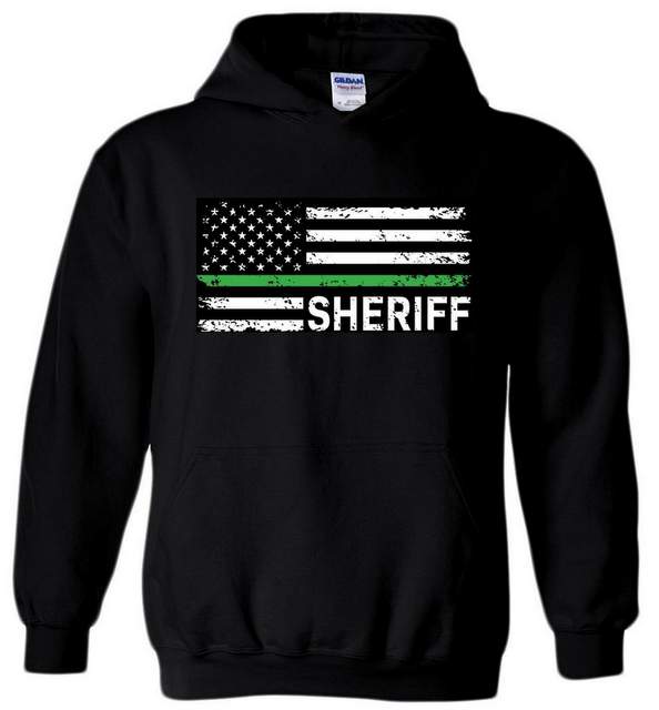 Wholesale Black color Hoody SHERIFF FLAG PLUS