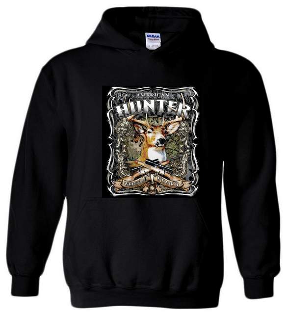 Wholesale Black color Hoody American Hunter