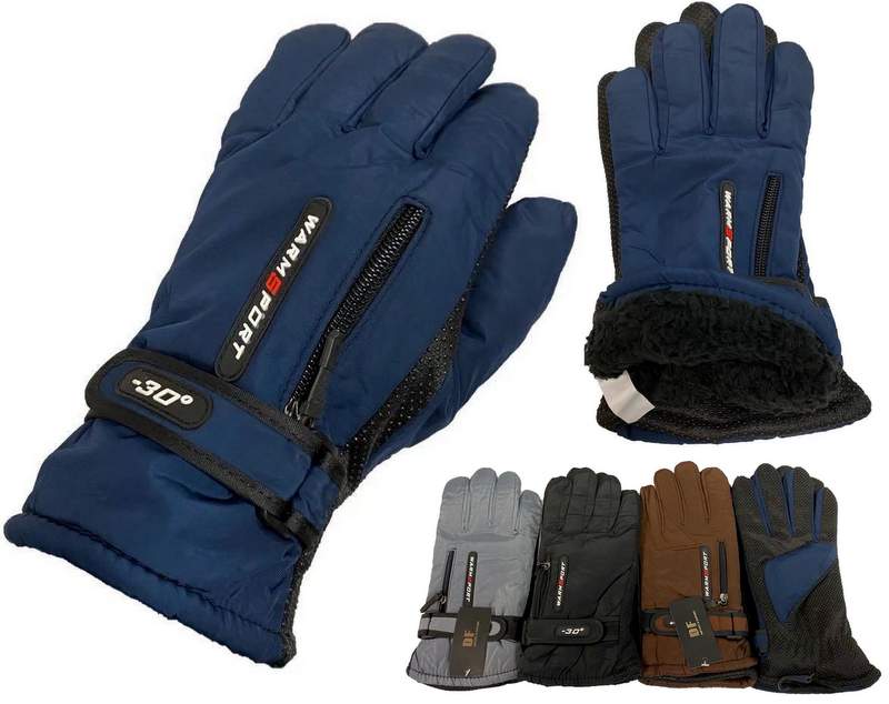 -30 Solid color Man GLOVE with Inside Lining and Anti-Slip Grip