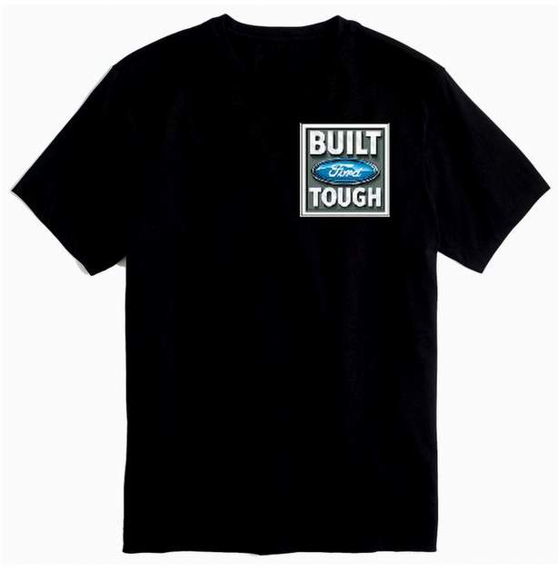 Wholesale Official Licensed Black Color Tshirt BUILT FORD TOUGH