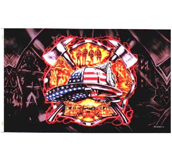 Wholesale American Patriotic Firefighter FLAG