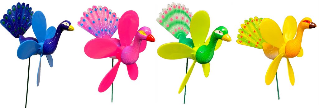 Wholesale Garden Stake Decoration 3D Colorful Peacock