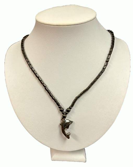 wholesale magnetic hematite NECKLACE dolphin